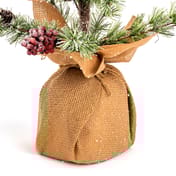 Winter Berry Bristle Christmas Tree in Hessian