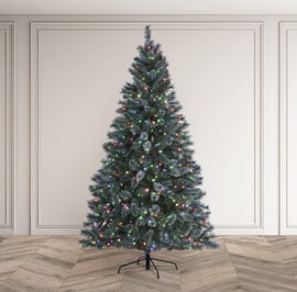 Blue Forest Pine Pre Lit Christmas Tree 7ft