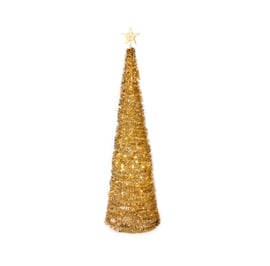 Starry Night Gold Pre Lit Pop Up Christmas Tree 6ft