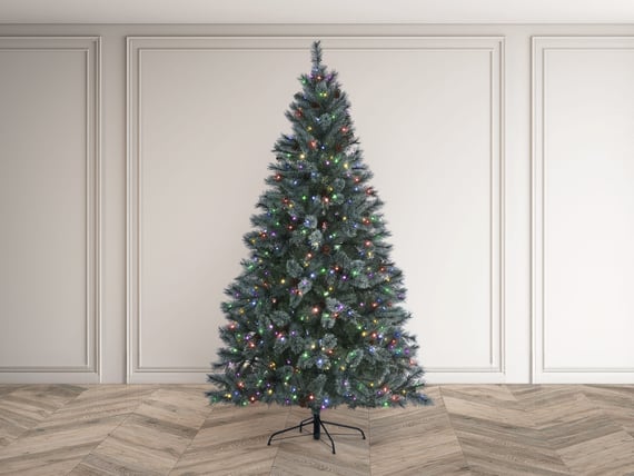 Blue Forest Pine Pre Lit Christmas Tree 7ft