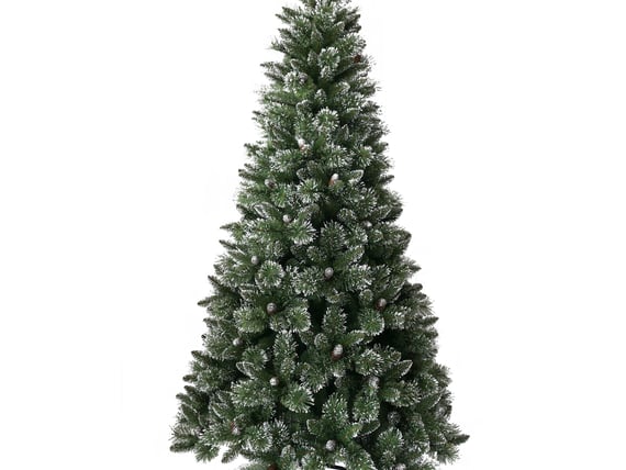 Sparkling Frosted Bristle Christmas Tree 7ft