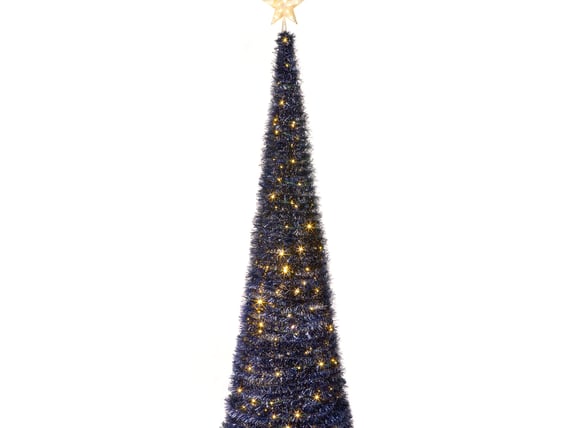 Starry Night Blue Pre Lit Pop Up Christmas Tree 6ft