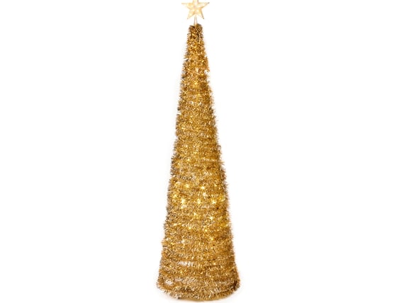 Starry Night Gold Pre Lit Pop Up Christmas Tree 6ft