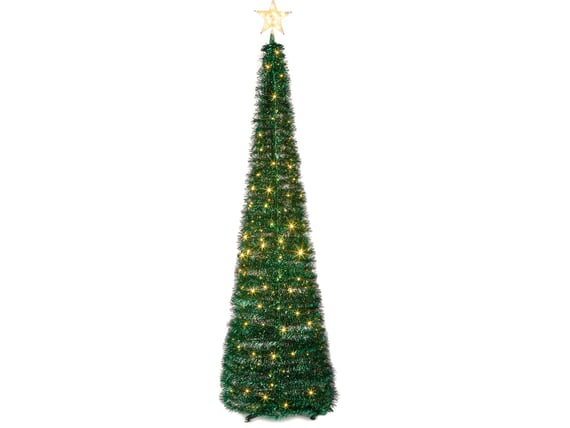 Starry Night Green Pre Lit Pop Up Christmas Tree 6ft